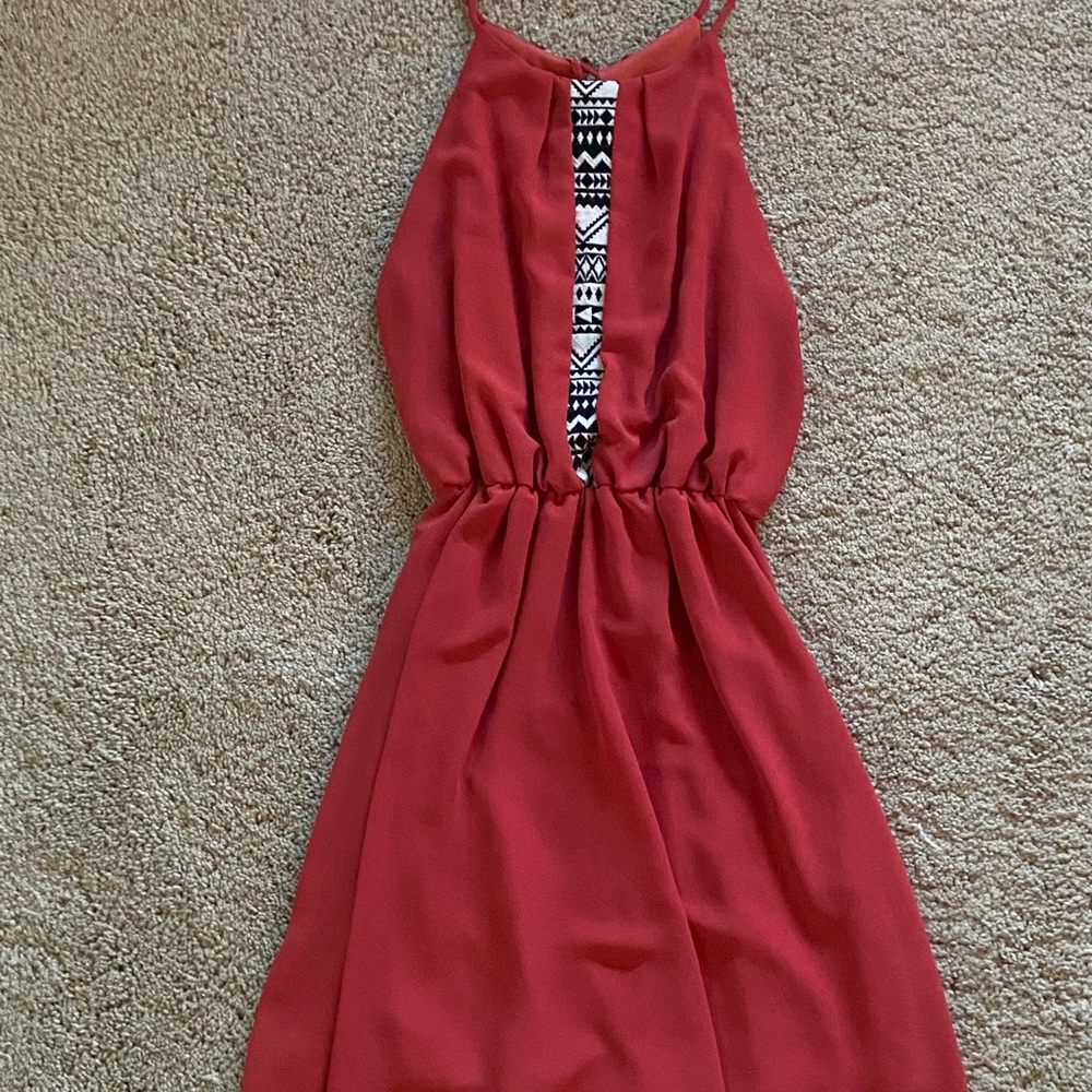 Short red dress